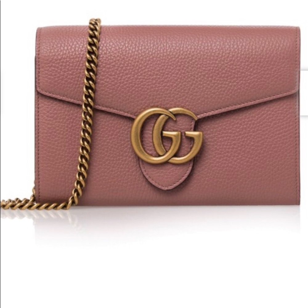 Gucci gg marmont chain wallet